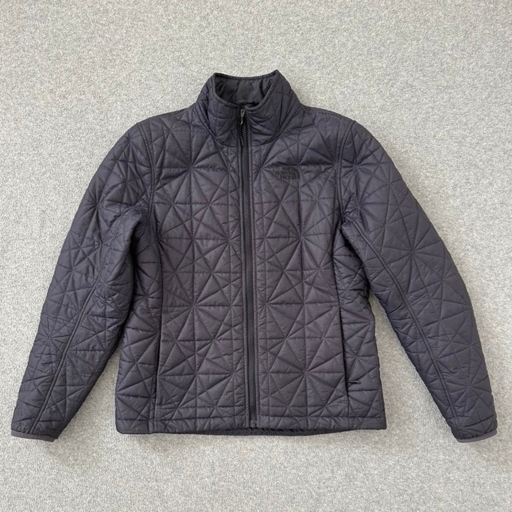The North Face Thermoball Jacket Womens M Purple Star Quilt Triclimate Zip Liner